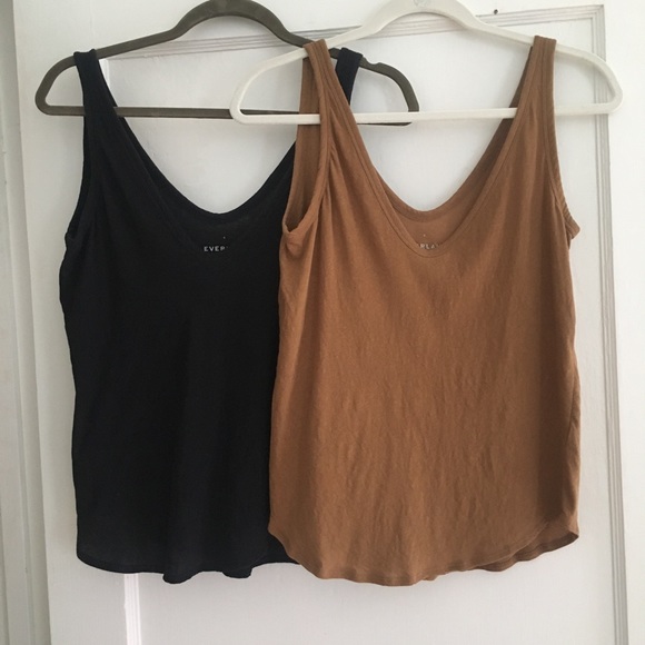 Everlane Tops - Everlane Air Cami cotton tank top SMALL - lot of 2